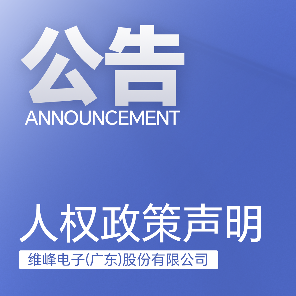 維峰電子人權(quán)政策聲明